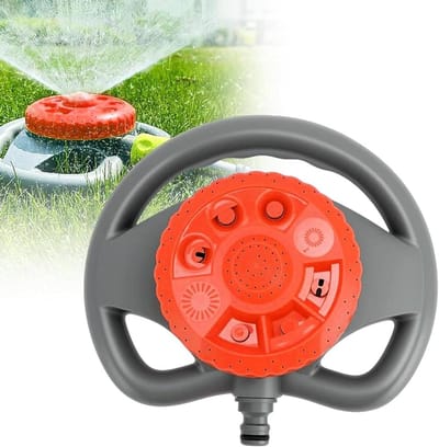 Draaibare Tuinsproeier - Irrigatiesysteem Gazon - Grote Oppervlakken Water Geven - 8 Patronen 360 Graden - Bereik 8 Meter - Rood
