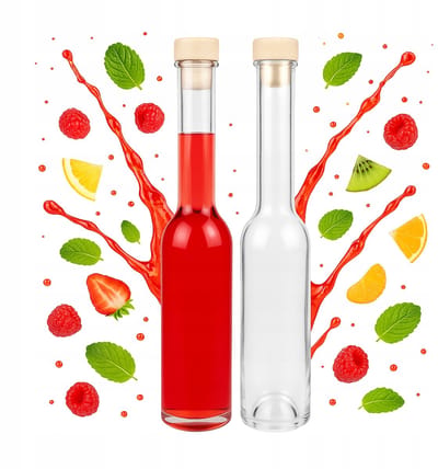 Bimberek FENICE Serie - Glazen Fles - 200ml - Voor Oliën en Sappen - Inclusief Kurk