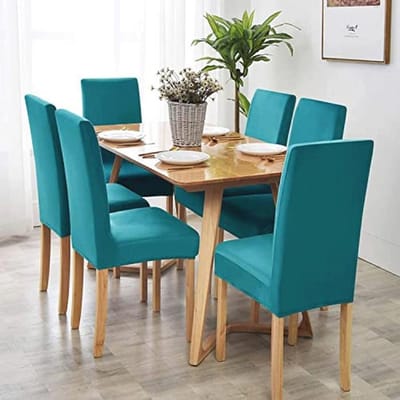 Set van 2, 4 en 6 Stuks Velvet Rekbare Stoelhoezen - Universele Bescherming voor Eetkamerstoelen