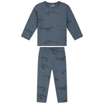 Prénatal peuter pyjama schildpad Steel Blue 74 heren
