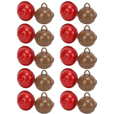 20 stuks Gekleurde Rinkelbellen 22 mm Goede Decoratie Rood Bruin Kleine Rinkelbellen voor DIY Kleding Tas red