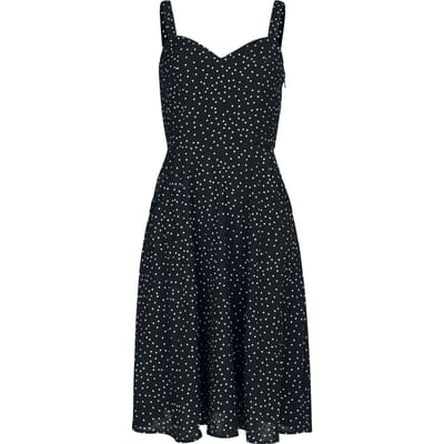 Voodoo Vixen - Rockabilly Mini-jurk - Polka Dot Cami Dress Black - XS tot 3XL - voor Vrouwen - zwart