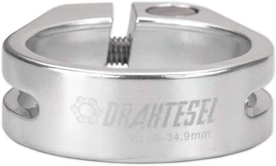 Zadelpenklem - Zadelklem Klemring - Fiets Zadel Verstellen - Schroefsluiting Diefstalbeveiliging - 286 mm - Zilver