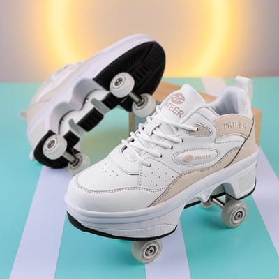 Vervormde Vierwiel Wegloop Schoenen Kunnen Schaatsen Wiel Schoenen Nieuwe Rollerblades Eén-klik Schakelaar 42