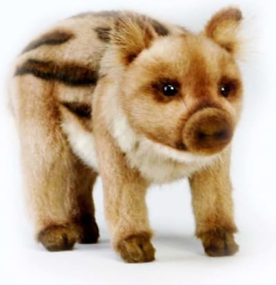 Hansa pluche wild zwijn knuffel - 23 cm - staand - dieren knuffels - zwijnenknuffel - realistisch