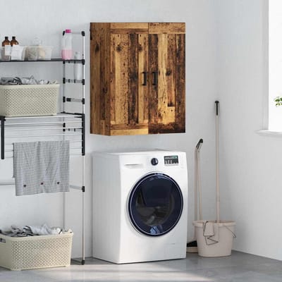 vidaXL - Wandkast - Oud - Hout - 69,5 - x - 34 - x - 90 - cm - Bewerkt - hout