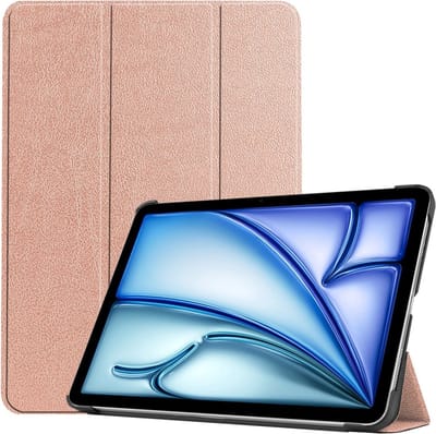 Coverup Tablethoes geschikt voor iPad Air 11 (2024/2025/2026) Hoesje - Tri-Fold Book Case met Wake/Sleep - Rose Gold