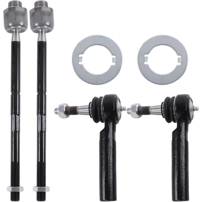 4 pièces Extrémités de biellette de direction Ensemble intérieur extérieur Modification Remplacement pour Chevrolet Silverado 1500 LT 2007 gray