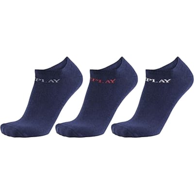 Replay Unisex Adult Banderole Logo Voeringsokken (Set van 3) (Donkerblauw)