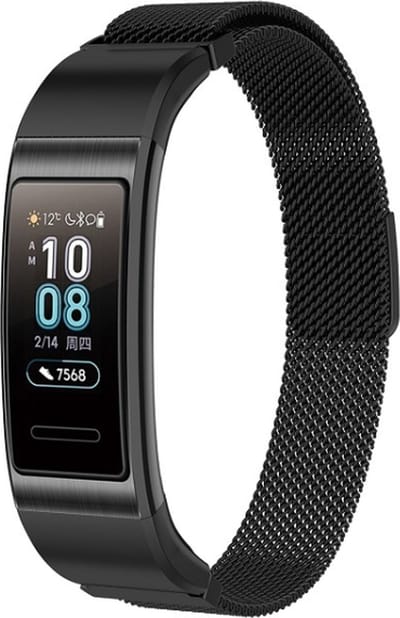 Milanees bandje - geschikt voor Huawei Band 3 Pro / Band 4 Pro - zwart