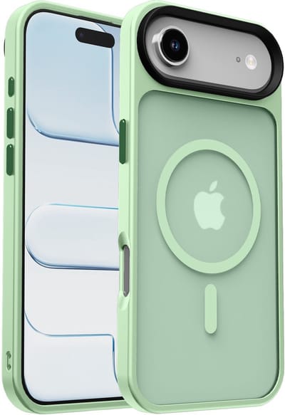 Hoesje Geschikt voor iPhone Air - Compatibel met MagSafe - Matte Beschermhoes - Back Cover met Magneet - Groen