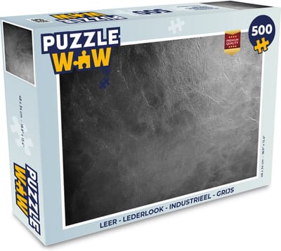 Puzzel Leer - Lederlook - Industrieel - Grijs - Legpuzzel - Puzzel 500 stukjes