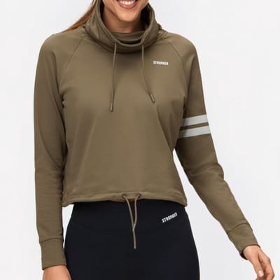 Stronger - Signature Turtleneck - Sportvest - Dames - Burnt Olive - Maat XS