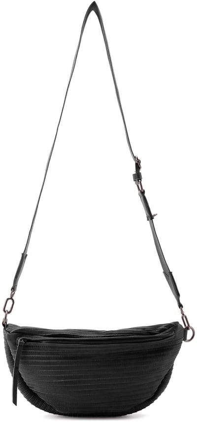 FREDsBRUDER Leren Gordeltas Riffel Beltbag Black Zwart