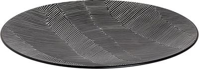Palmer Bord Leaf 27 cm Zwart Wit Stoneware 1 stuk
