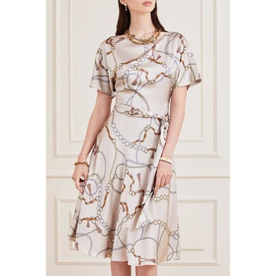 GUESS Marciano By  Linked Up Dress Linked Up Light Beig Größe: 36 | Midikleider Outlet | Damen