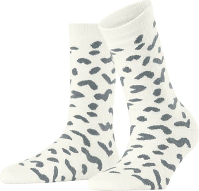 Esprit Cozy Memphis gedessineerd materiaal sokken dames wit - maat 35-38