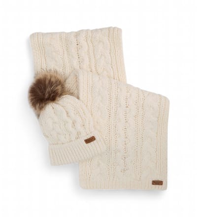 Barbour Set regalo muts en sjaal Penshaw