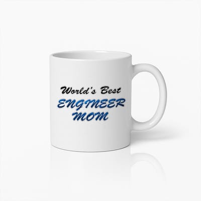 World's Best Engineer Mom Mok - Cadeau voor Ingenieur Moeder - Keramische Koffiebeker - Wit