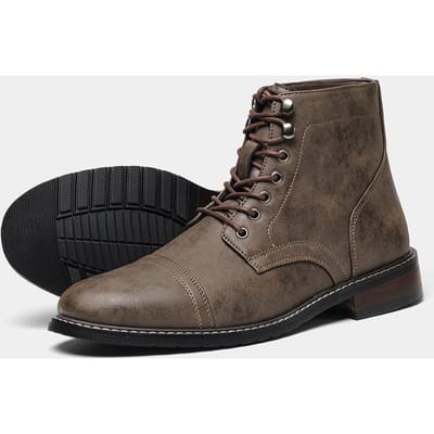 Klassieke Leren Enkellaarzen voor Mannen Comfortabele Lente Mode Mannenlaarzen 40 black