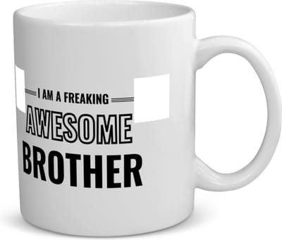 Akyol - i am a freaking awesome brother koffiemok - theemok - Broer - de meest geweldigste broer - verjaardagscadeau - verjaardag - cadeau - cadeautje voor broer - broer artikelen - kado - geschenk - gift - 350 ML inhoud