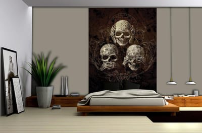 No Listen See Speak Skull Alchemy Photo Wallcovering