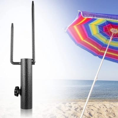 Duurzame Parasol Houder voor Strand en Tuin, Schroefanker voor Parasols en Vlaggenmasten tot 38 mm