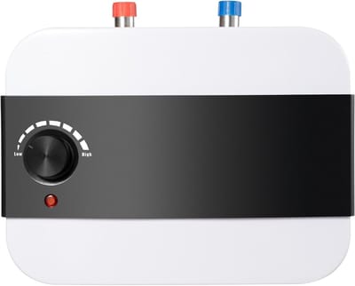 Warmwaterboiler - Boiler Keuken - Direct Warm Water - Ruimtebesparend Model - 6 Liter - Wit Zwart