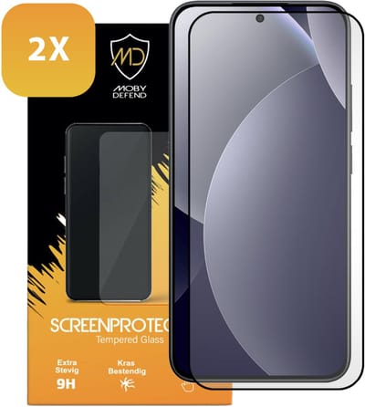 2-Pack MobyDefend Screenprotectors - Geschikt voor Xiaomi Redmi Note 15 Pro 5G - Screensavers Met Zwarte Randen - Gehard Glas