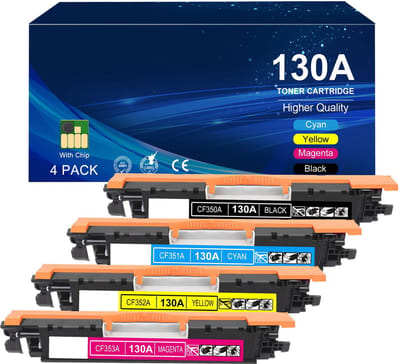 4-pack | HP 130A CF350A CF351A CF352A CF353A - huismerk Toner Set - Zwart, Cyaan, Geel, Magenta - Geschikt voor HP Color LaserJet Pro MFP M170, M176n, M177fw