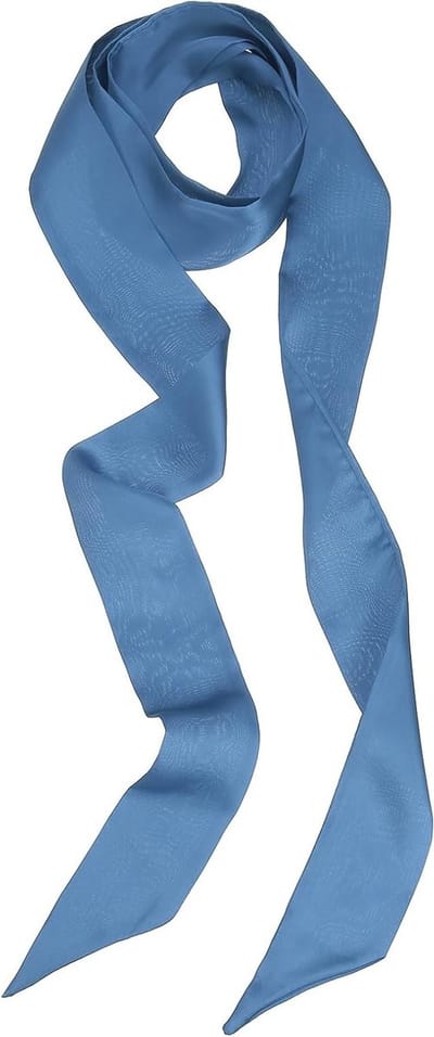Stijlvolle Ribbonsjaal voor Dames, Effen Kleur, Lange Neckerchief, Zijde, Haaraccessoire en Sjaal voor Mode en Outfit
