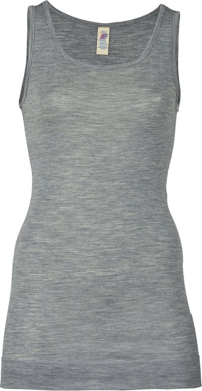 Dames Longtop - Lang Hemd van Zijde en Merino Wol - GOTS - Engel Natur Engel Natur grijs 42/44(L)