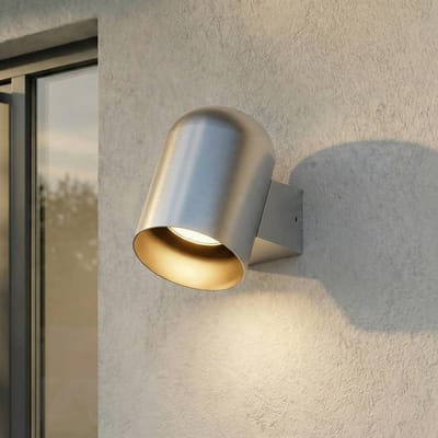 Lindby - Wandlamp buiten - 1licht - aluminium - H: 17.3 cm - GU10 - aluminium