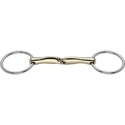 2 ring bit voor hol gebroken paard roestvrij staal satijn Feeling