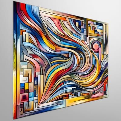 Line art picasso schilderij | Picasso's Linear Masterpiece: A Fusion of Art and Expressionism | Kunst - 60x60 centimeter op Canvas | Foto op Canvas