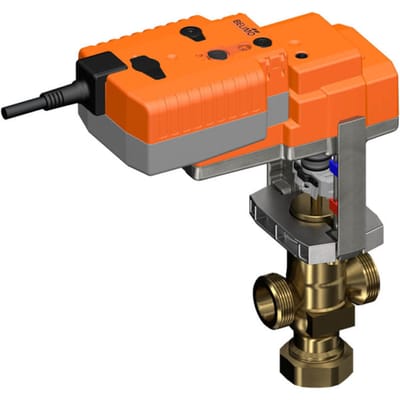 Belimo Klepafsluiter 15mm G1-1/4 Kvs6.3 24VAC/DC Fail-Safe NC/NO 35s 0-10V 1000N IP54 H420B/NVKC24A-SZ-TPC