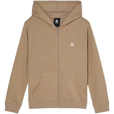 Element Icon Embroidery Sweatshirt Met Rits Beige 14 Years Jongen