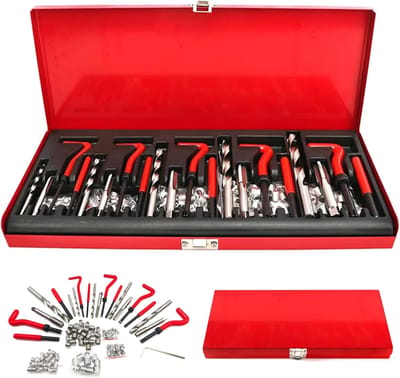 131-Delige Draadherstel Set | M5 M6 M8 M10 M12 Met Inzetstukken En Buisjes | Draadherstel Gereedschappen | Geschikt Voor Auto-Reparatie | NAIZY