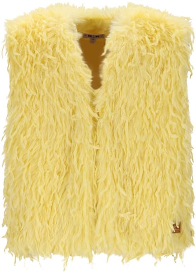 NONO - Kath Long Hair Fur Gilet light lemon - Light Lemon - Maat 122-128