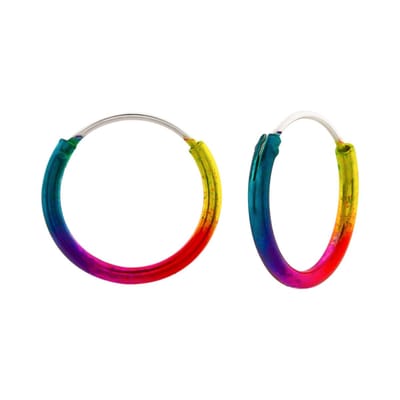 WeLoveSilver - zilveren kinderoorringen - regenboog - 14 mm