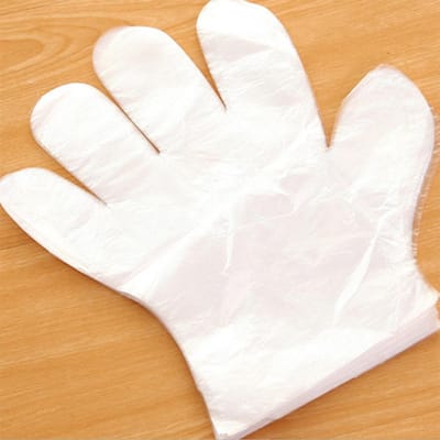 Lot de 50 gants jetables transparents en polyéthylène sans danger pour la préparation des aliments, les restaurants médicaux et la coiffure