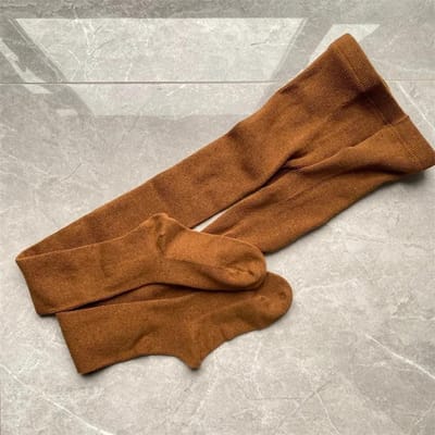 Dikke Wollen Panty Kousen Herfst en Winter Buiten Kleding Modieuze Leggings Warme Kousen Panty's Voor Vrouwen 40-60kg brown