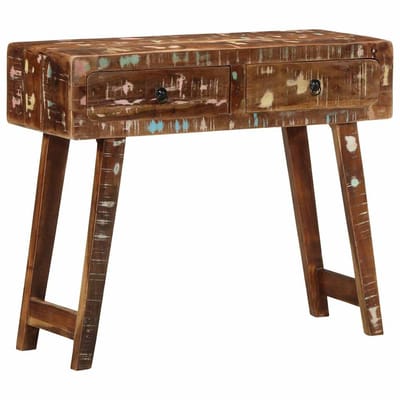 vidaXL - Wandtafel - 90x32x75 - cm - massief - gerecycled - hout