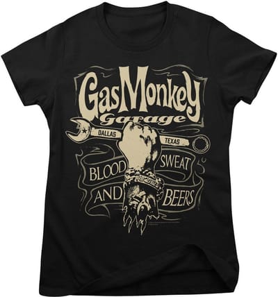 Gas Monkey Garage T-shirt Gmg Wrench Label Girly Tee GMG-5-GMG017-H92-6