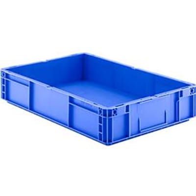 Stapelbak Eurobox MF 6120 - polypropeen - L 600 x B 400 x H 120 mm - 21 L  - gesloten handgrepen - blauw