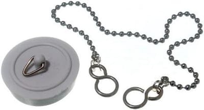 Witte Wastafelpluggen - Badpluggen Set - Douche Afvoer - Met Ketting - 4 Stuks 38mm - Wit