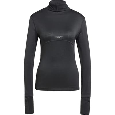 Dames long sleeve T-shirt met rolkraag adidas Techfit Cold.rdy