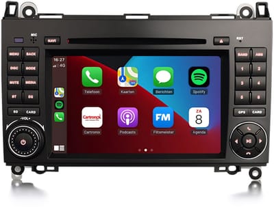 Carplay autoradio voor Mercedes Vito Viano Sprinter | 2004 t/m 2018 | Android 14 | Draadloos Apple Carplay & Android Auto | 4GB + 64GB | 8-Core processor | Cartronix | 2025 model |2003 2004 2005 2006 2007 2008 | Bluetooth & Wifi