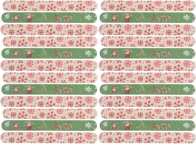 24 Stuks Kerst Nagelvijlen voor Vingernagels - Dubbelzijdige Manicure Gereedschap met Sneeuwvlokken Design voor Creatieve Nagelkunst en Doe-het-zelf Projecten