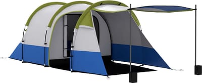 Outsunny kampeertent - polyester/glasvezel - 420x200x150 cm - groen